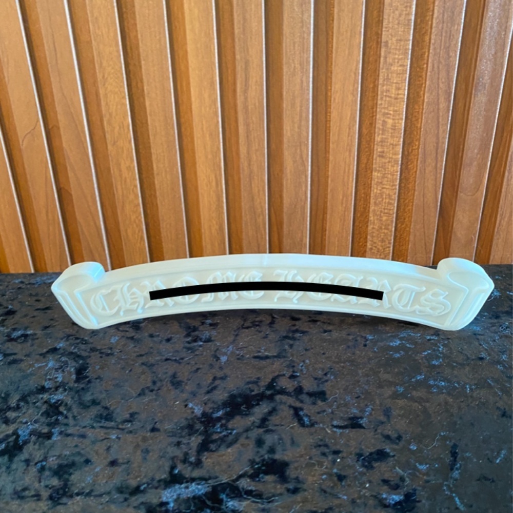 RARE Large 10" CH White Scroll Art Decor